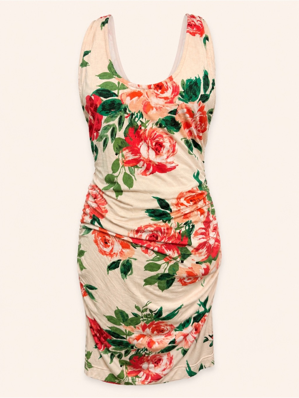 Daily Practice Anthropologie Eureka Floral Ruched Dress Size S